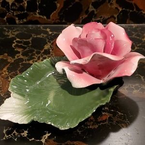 CAPODIMONTE 9" HAND PAINTER PORCELIAN TRAY